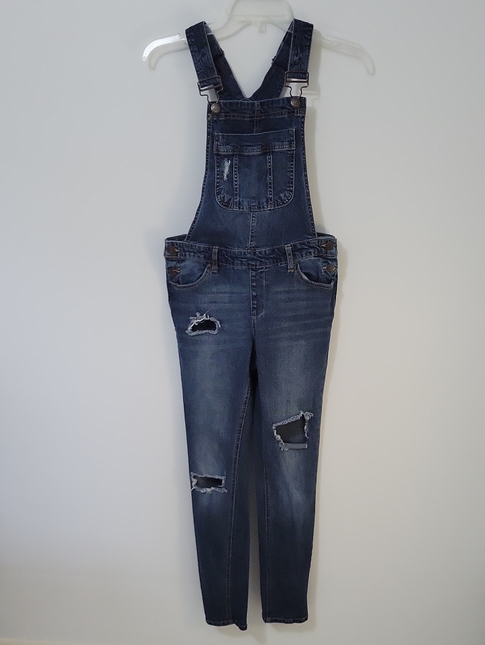 Blue Spice Dark Blue Denim Overalls Jeans, Size 7